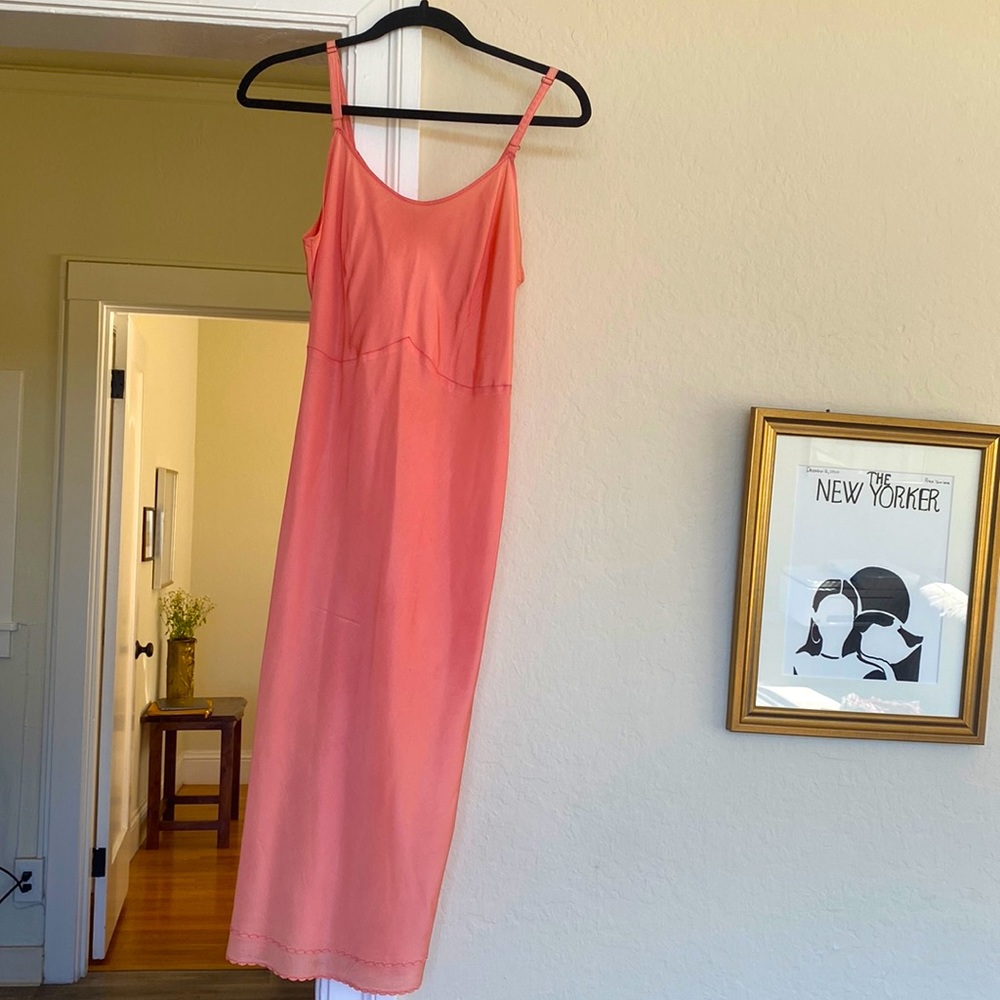 Vintage pink midi slip dress